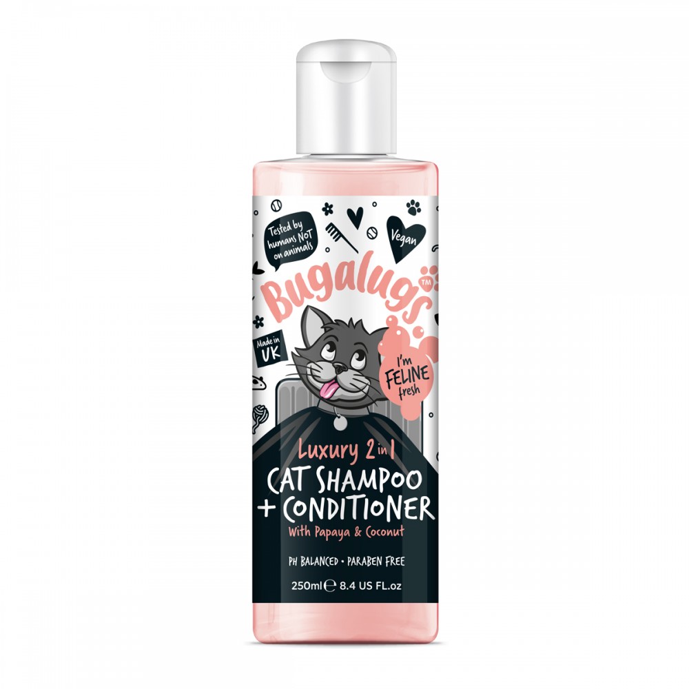 Luxury 2 in 1 Cat Shampoo & Conditioner with Papaya & Coconut 250ml