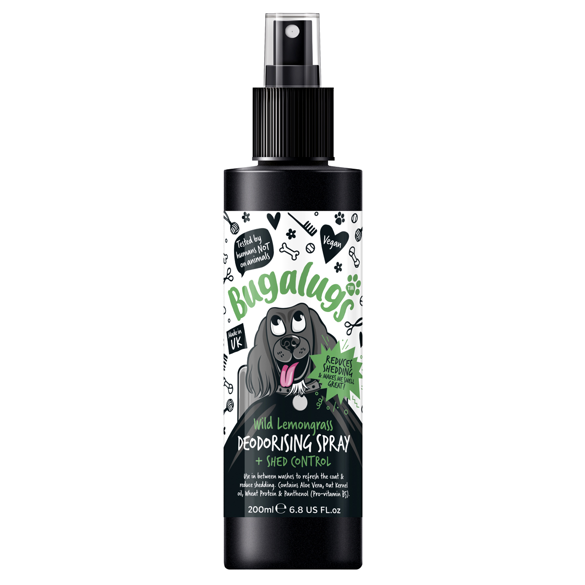 Dog Deodorising Spray with Wild Lemongrass for Shed Control 200ml