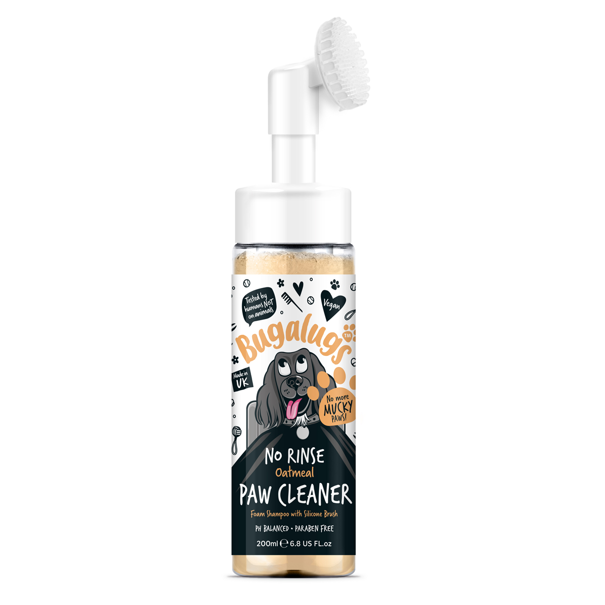 No Rinse Paw Cleaner with Oatmeal for Dogs & Cats 200ml