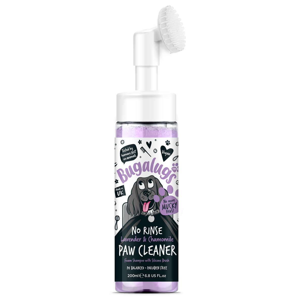 No Rinse Paw Cleaner with Lavender & Chamomile for Dogs & Cats 200ml