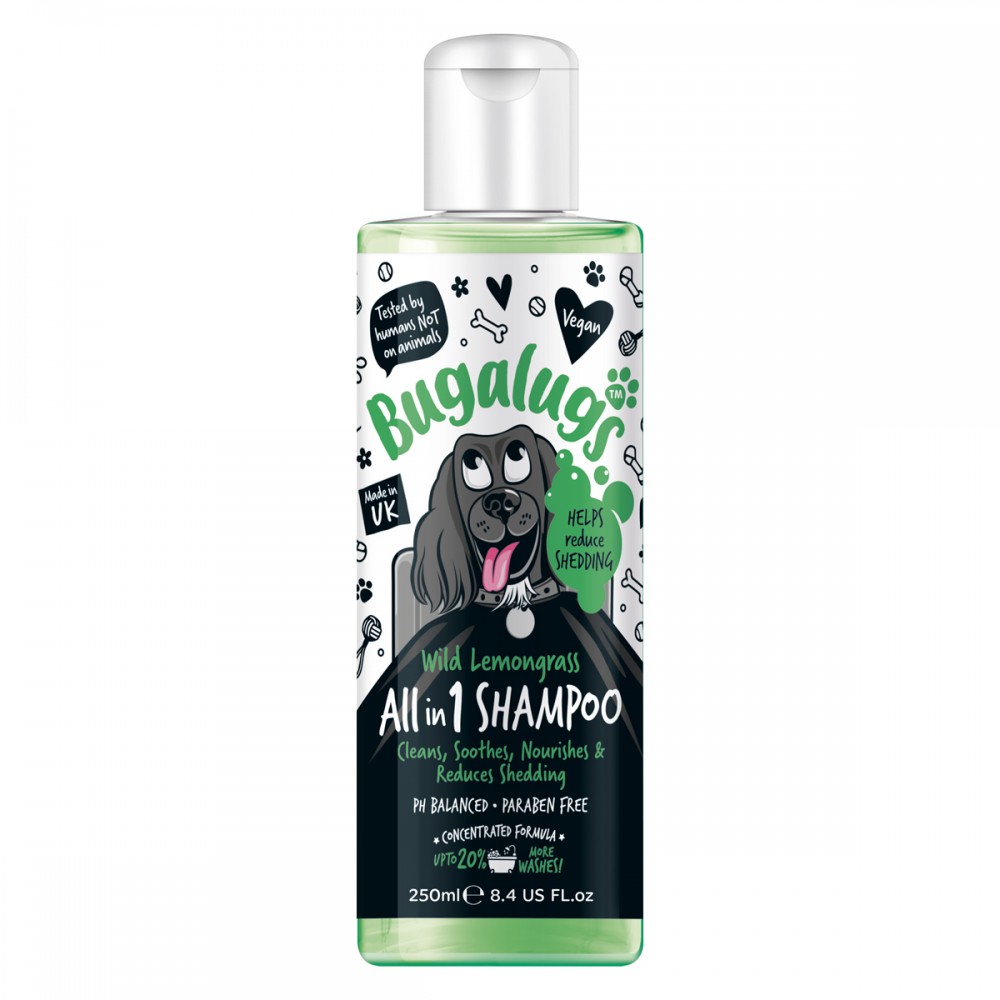 All in 1 Dog Shampoo with Wild Lemongrass for Shed Control 250ml