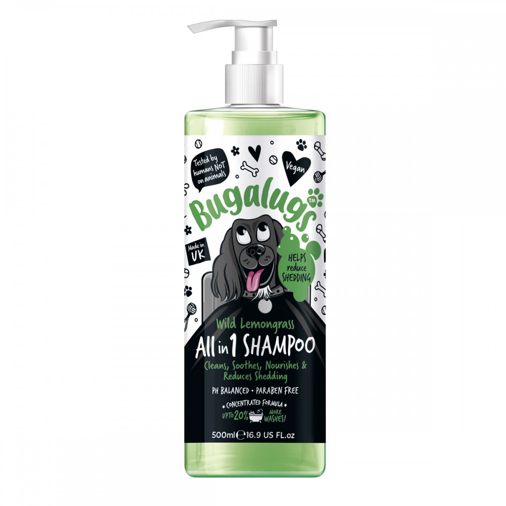 All in 1 Dog Shampoo with Wild Lemongrass for Shed Control 500ml