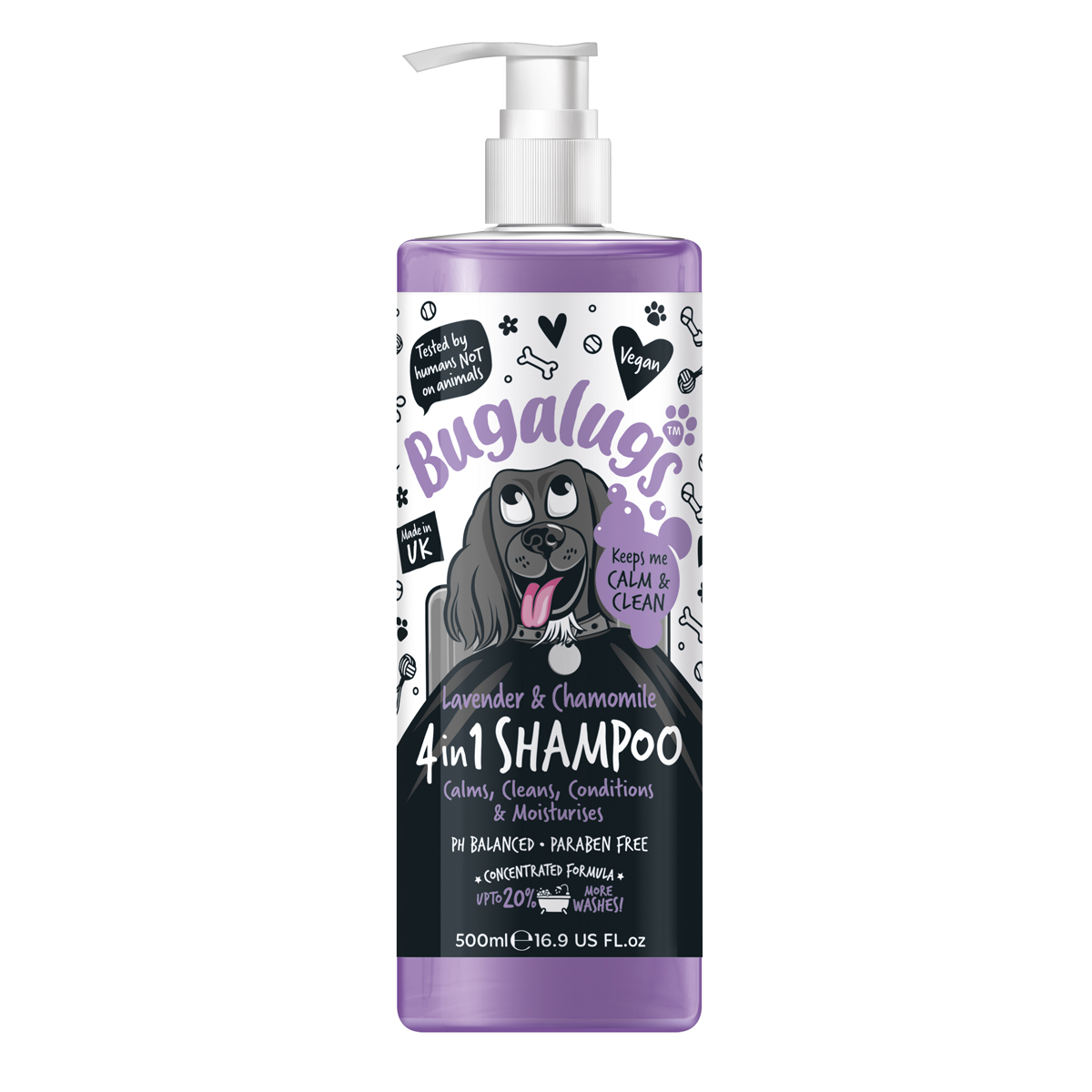 4 in 1 Calming Dog Shampoo with Lavender & Chamomile 500ml