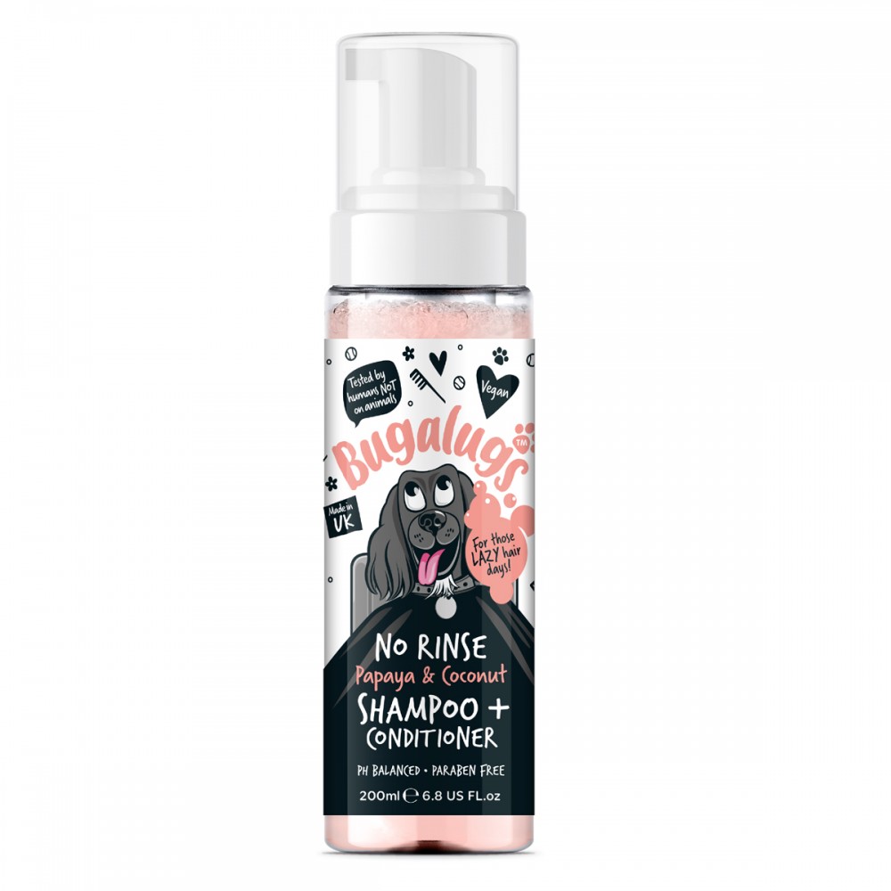 No Rinse Dog Shampoo & Conditioner with Papaya & Coconut 200ml