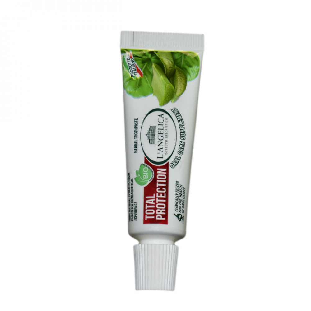 ANGELICA HERBAL TOOTHPASTE - TOTAL PROTECTION WITH ALOE TRAVEL SIZE 15ml