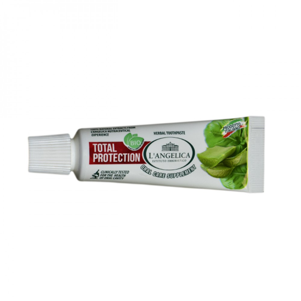 ANGELICA HERBAL TOOTHPASTE - TOTAL PROTECTION WITH ALOE TRAVEL SIZE 15ml