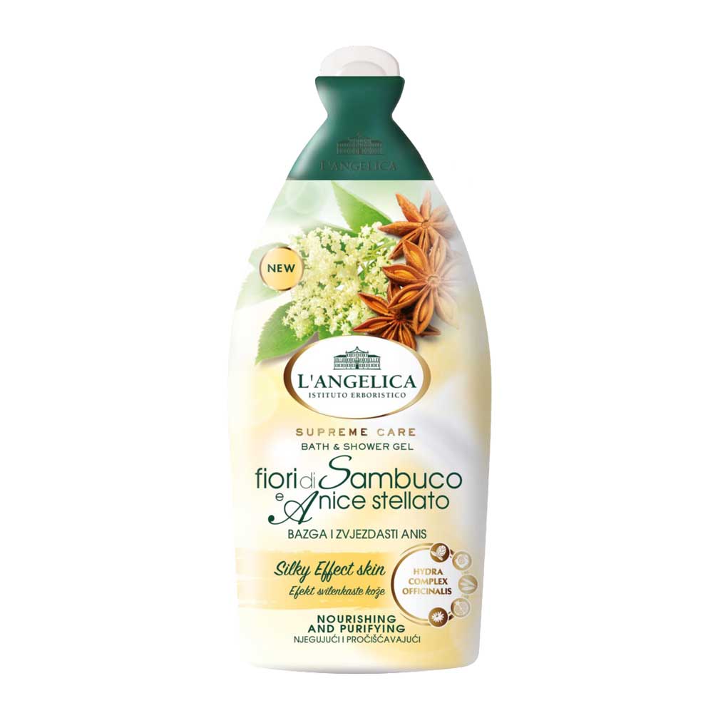 ANGELICA   SUPREME CARE ELDERFLOWER AND STAR ANISE BATH AND SHOWER 500ML