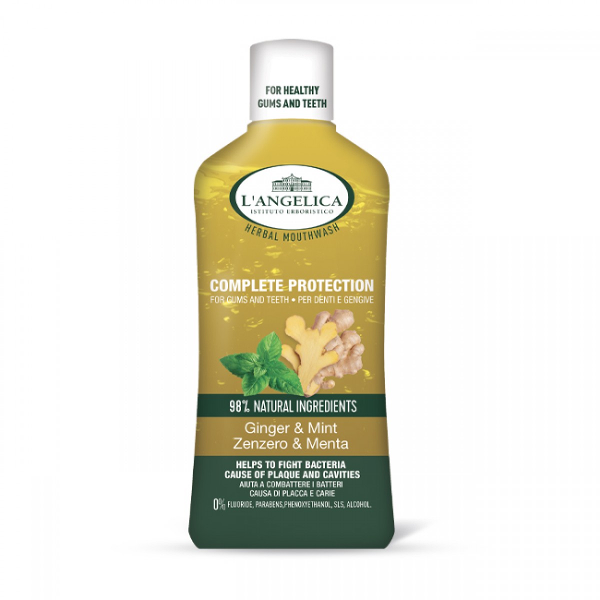 ANGELICA MOUTHWASH WITH GINGER & MINT 500ml