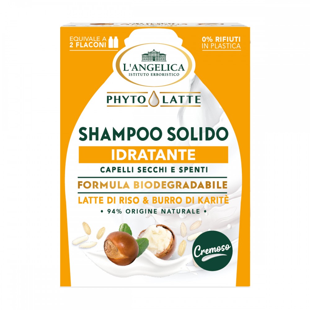 ANGELICA PHYTOLATTE SOLID SHAMPOO WITH RICE MILK AND SHEA BUTTER 60gr