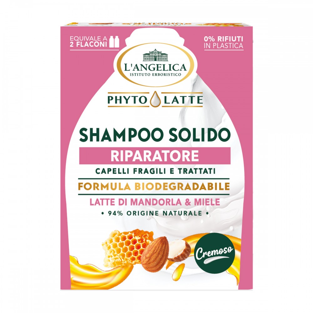 ANGELICA PHYTOLATTE SOLID SHAMPOO WITH ALMOND MILK AND HONEY 60gr