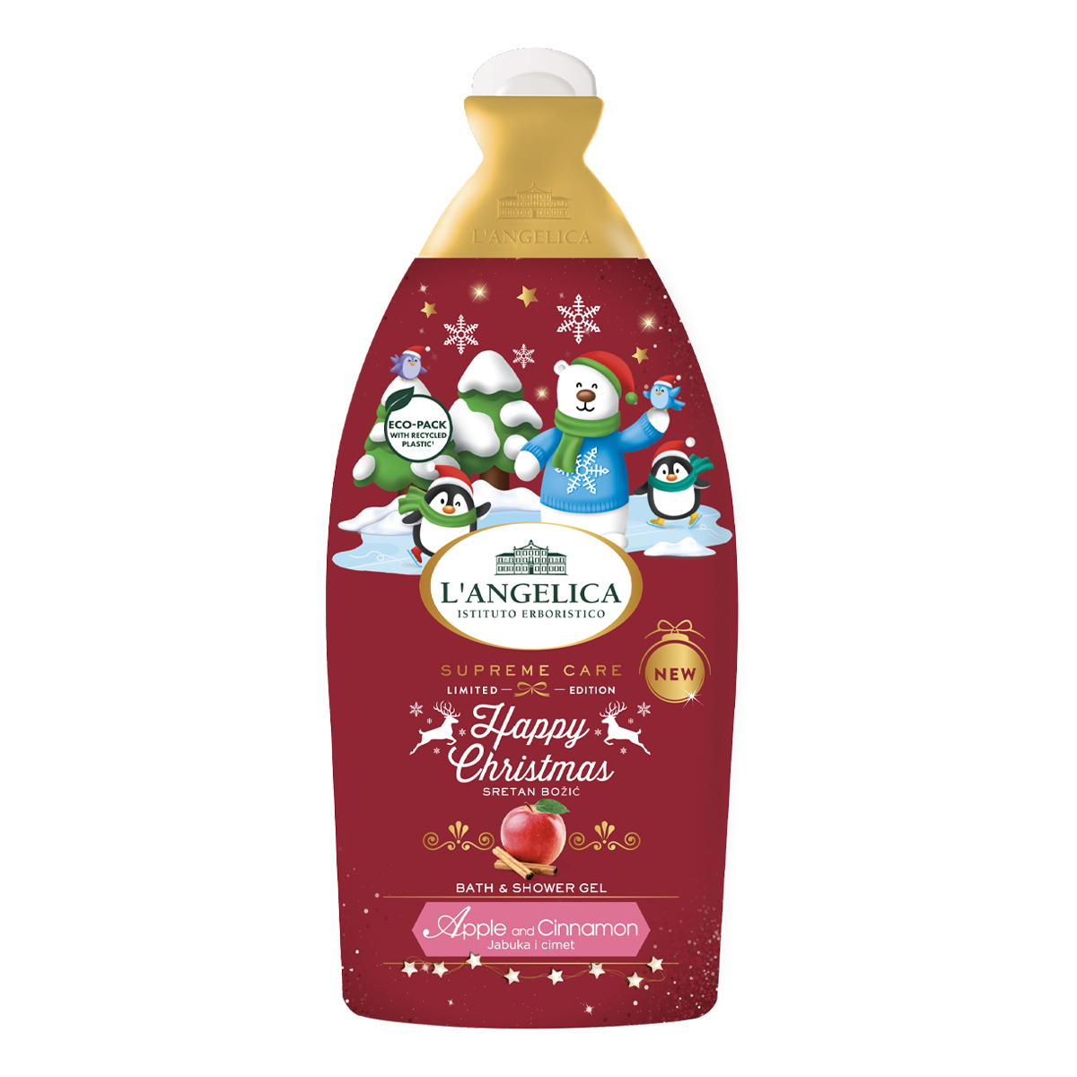 ANGELICA XMAS APPLE & CINNAMON BATH&SHOWER GEL 500ML