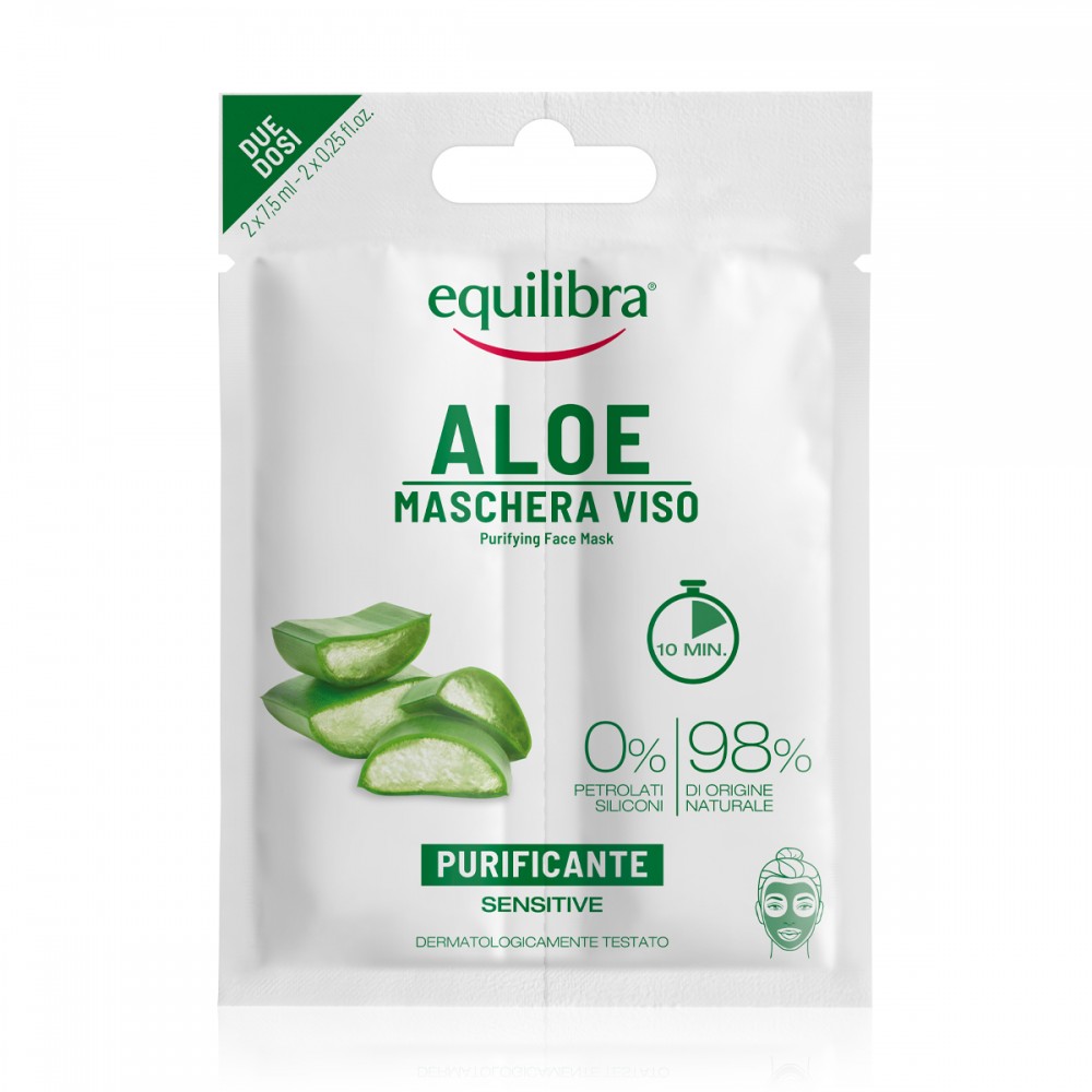 EQUILIBRA ALOE PURIFYING FACE MASK 2 x 7,5 ml