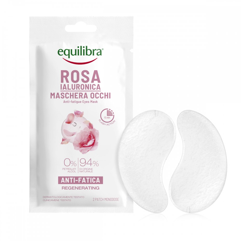 EQUILIBRA ANTI-FATIGUE EYE PATCHES WITH HYALURONIC & ROSEWATER
