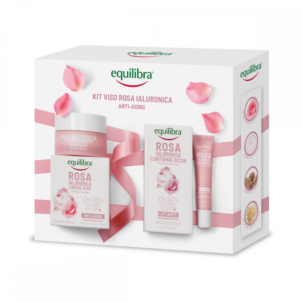 EQUILIBRA GIFT SET ROSE ANTI-AGING FACE CREAM 50 ML & EYE CONTOUR CREAM 15 ML