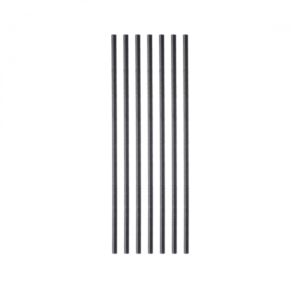 Paper Straws FSC® Black Straight Ø 0.42 x 17cm Wrapped 1/1