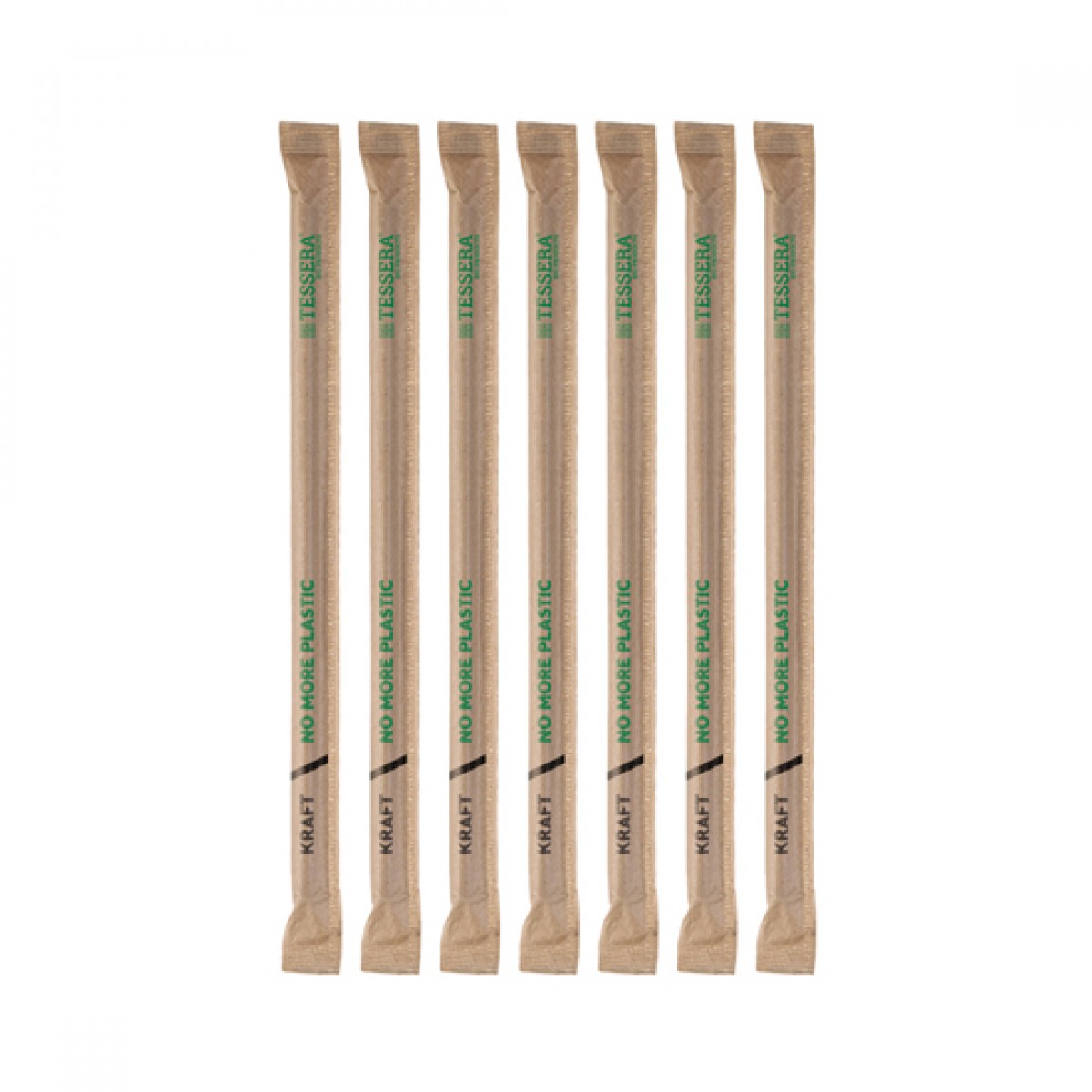 Paper Straws FSC® Kraft Flexible Ø 0.6x21 cm Wrapped 1/1