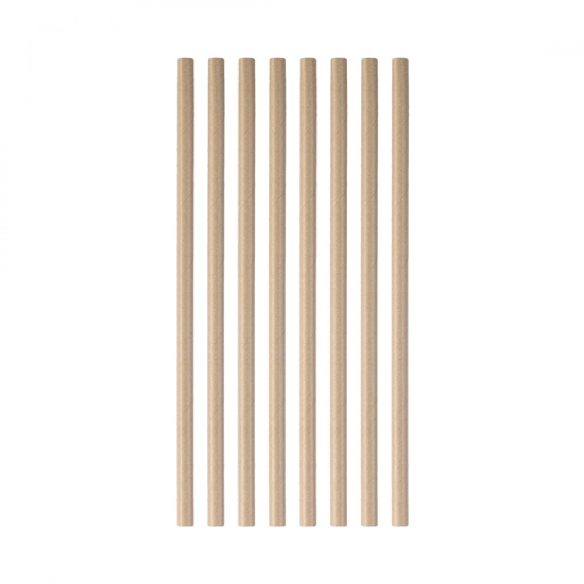 Paper Straws FSC® Kraft Straight Ø 0.8x21 cm Wrapped 1/1