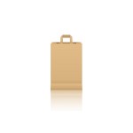 Kraft Paper Bags with Reinforced Inner Handles 22 x 12 x 28 cm.