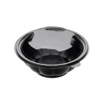 PS BLACK FOOD CONTAINER ROUND 500cc WITHOUT LIDS 50pcs