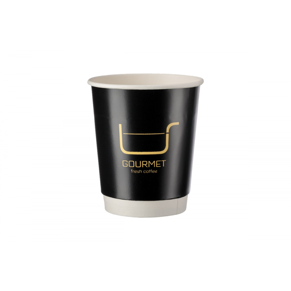 PAPER CUP 8OZ DW GOLD GOURMET 25pcs