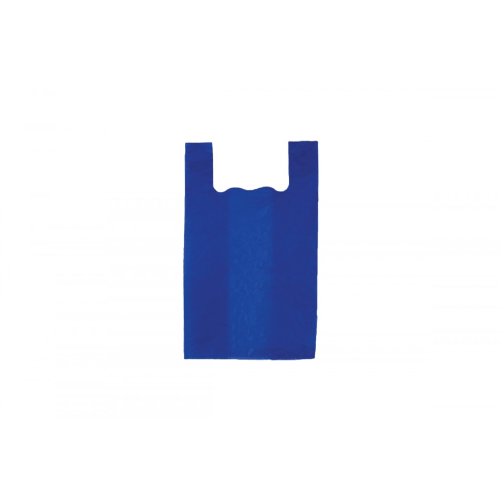 HDPE Deluxe Blue Bags “T-SHIRT” 22x37cm.