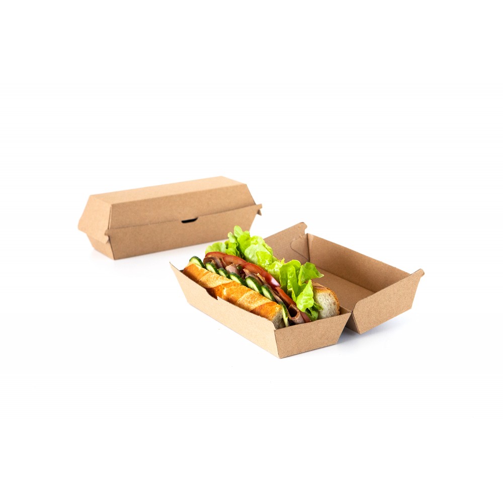 ΚΟΥΤΙ  ΦΑΓΗΤΟΥ ΧΑΡΤΙΝΟ ΚΡΑΦΤ LARGE SNACK BOX (20,5x10,5x8)- DURA SERIES FSC 100τεμ.