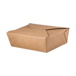 Kraft Paper Food Boxes Folder-Shaped 1000 ml