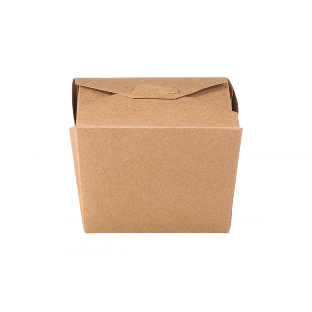 Kraft Paper Food Boxes Folder-Shaped 1200 ml