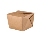 Kraft Paper Food Boxes Folder-Shaped 1200 ml