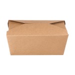 Kraft Paper Food Boxes Folder-Shaped 1400 ml