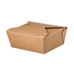 Kraft Paper Food Boxes Folder-Shaped 1400 ml