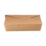 Kraft Paper Food Boxes Folder-Shaped 1500 ml