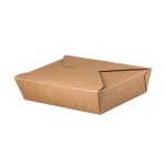 Kraft Paper Food Boxes Folder-Shaped 1500 ml