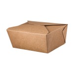 Kraft Paper Food Boxes Folder-Shaped 2000 ml