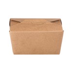 Kraft Paper Food Boxes Folder-Shaped 3000ml