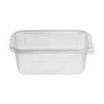 PET Rectangular Food Containers 1000 ml with Hinged Flat Lid