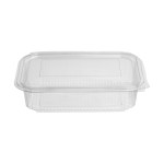 PET Rectangular Food Containers 1500 ml with Hinged Flat Lid