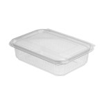 PET Rectangular Food Containers 1500 ml with Hinged Flat Lid