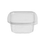 PET Food Containers with Hinged Flat Lid 250 ml