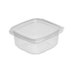 PET Food Containers with Hinged Flat Lid 250 ml