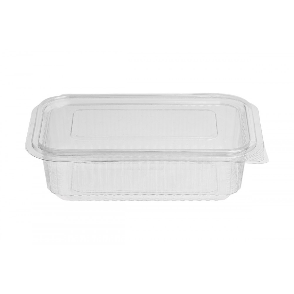 PET Food Containers with Hinged Flat Lid  750 ml