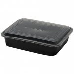 PP Food Containers M/W Rectangular with Transparent Lid 1200 ml