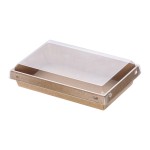 Kraft Paper Food Containers 500 ml with PET Safelock Lid (SET)