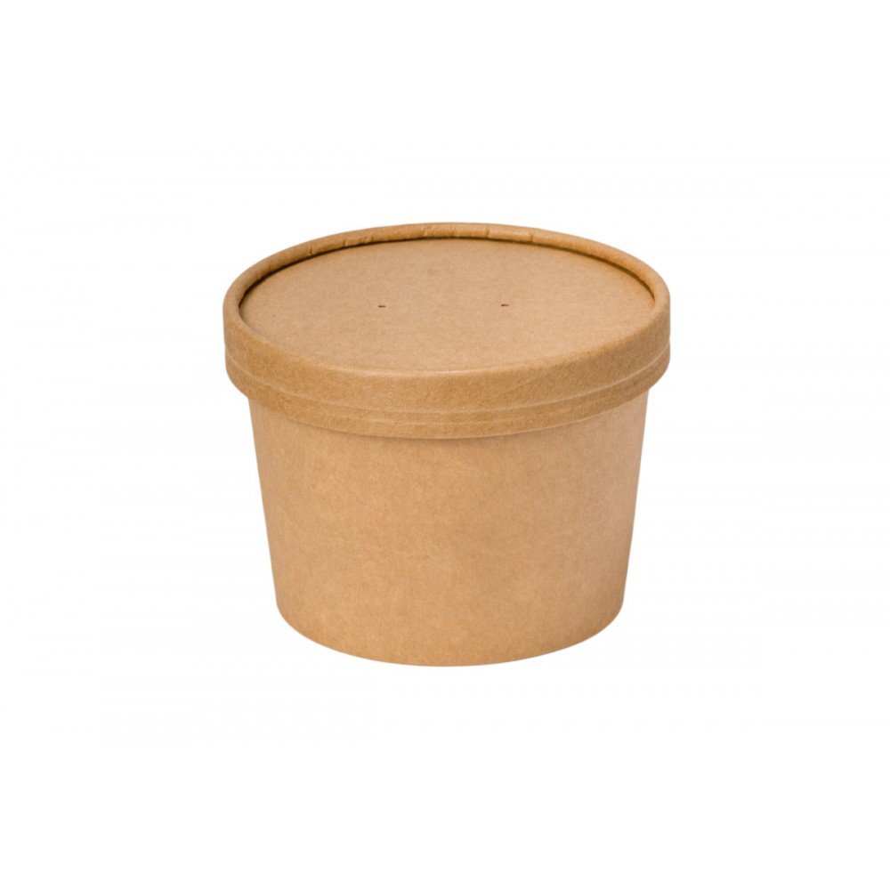 ROUND KRAFT SOUP CONTAINER 20oz (580ml)  (11,5x9,3x8) WITHOUT LIDS 50pcs