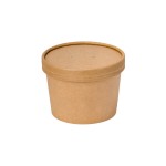 ROUND KRAFT SOUP CONTAINER 20oz (580ml)  (11,5x9,3x8) WITHOUT LIDS 50pcs