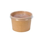 ROUND KRAFT SOUP CONTAINER 20oz (580ml)  (11,5x9,3x8) WITHOUT LIDS 50pcs