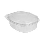 PET Food Containers with Hinged Flat Lid 1000 ml