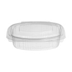 PET Food Containers with Hinged Flat Lid 375 ml