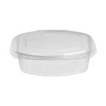 PET Food Containers with Hinged Flat Lid 500 ml