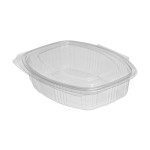 PET Food Containers with Hinged Flat Lid 750 ml